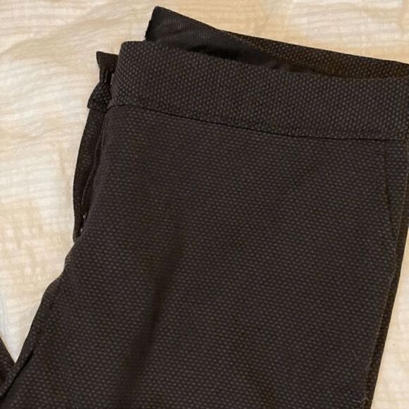 BCBG Textured Wide Leg Black Chocolate Brown Pants 10 NEW work tailored dress - Picture 7 of 8